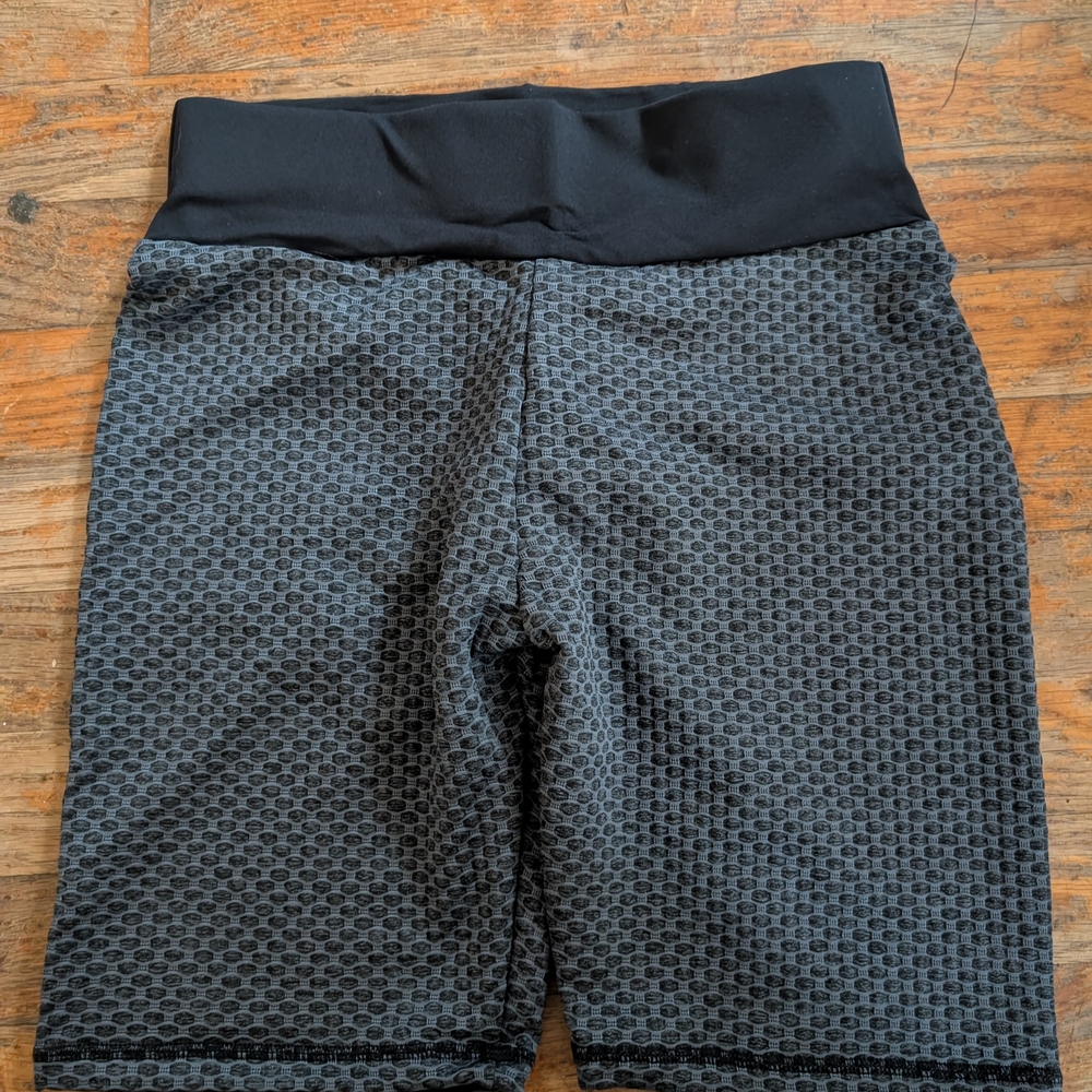 Black and Gray Textured Shorts